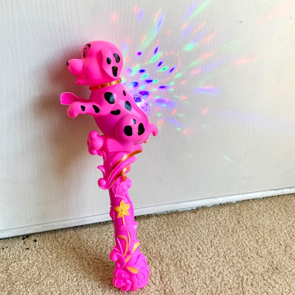 Light up & fun music puppy wand animal projector